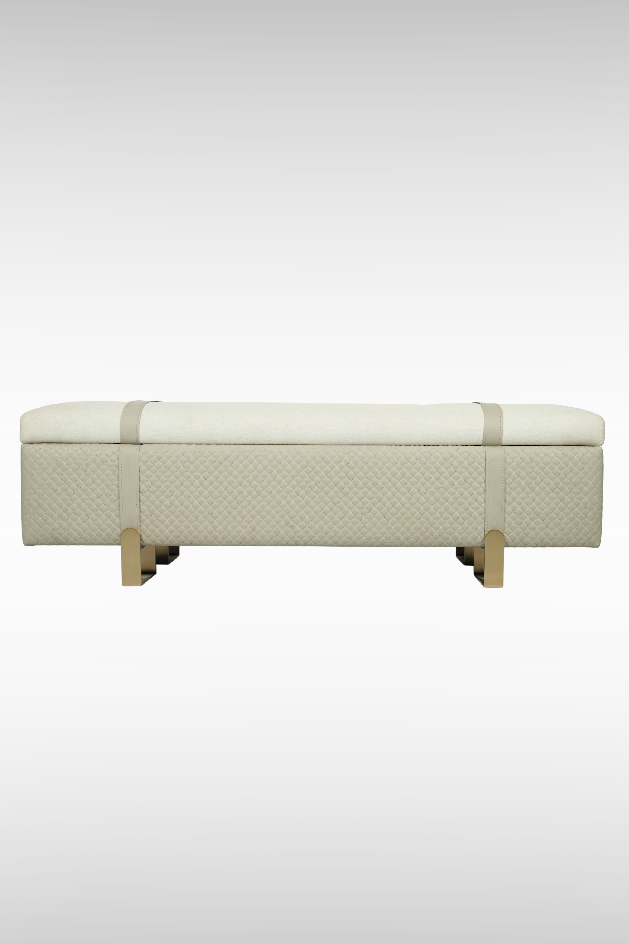 Sand Ottoman with Hydraulic Storage