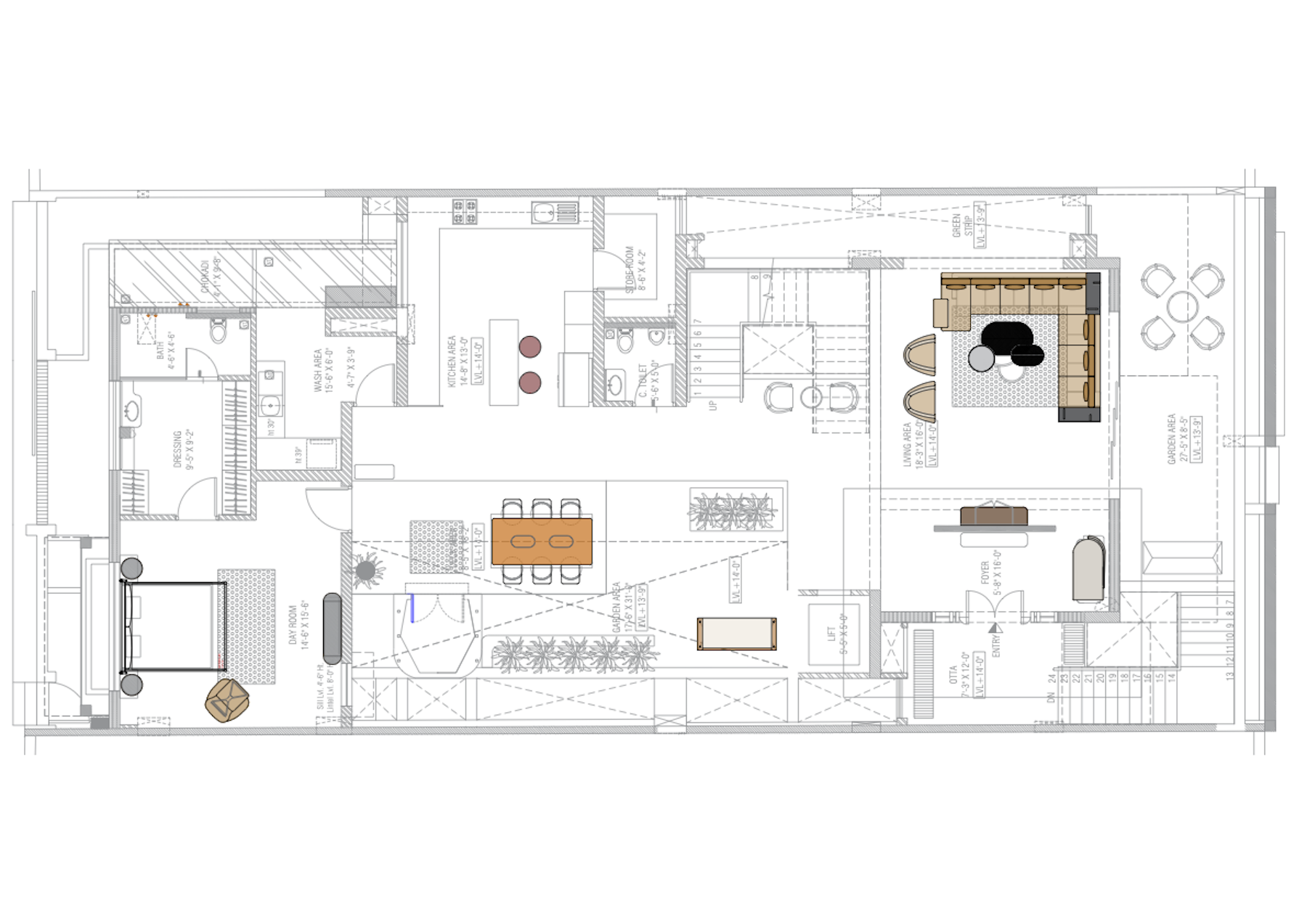 luxury home furniture layout - Maanavi Homes