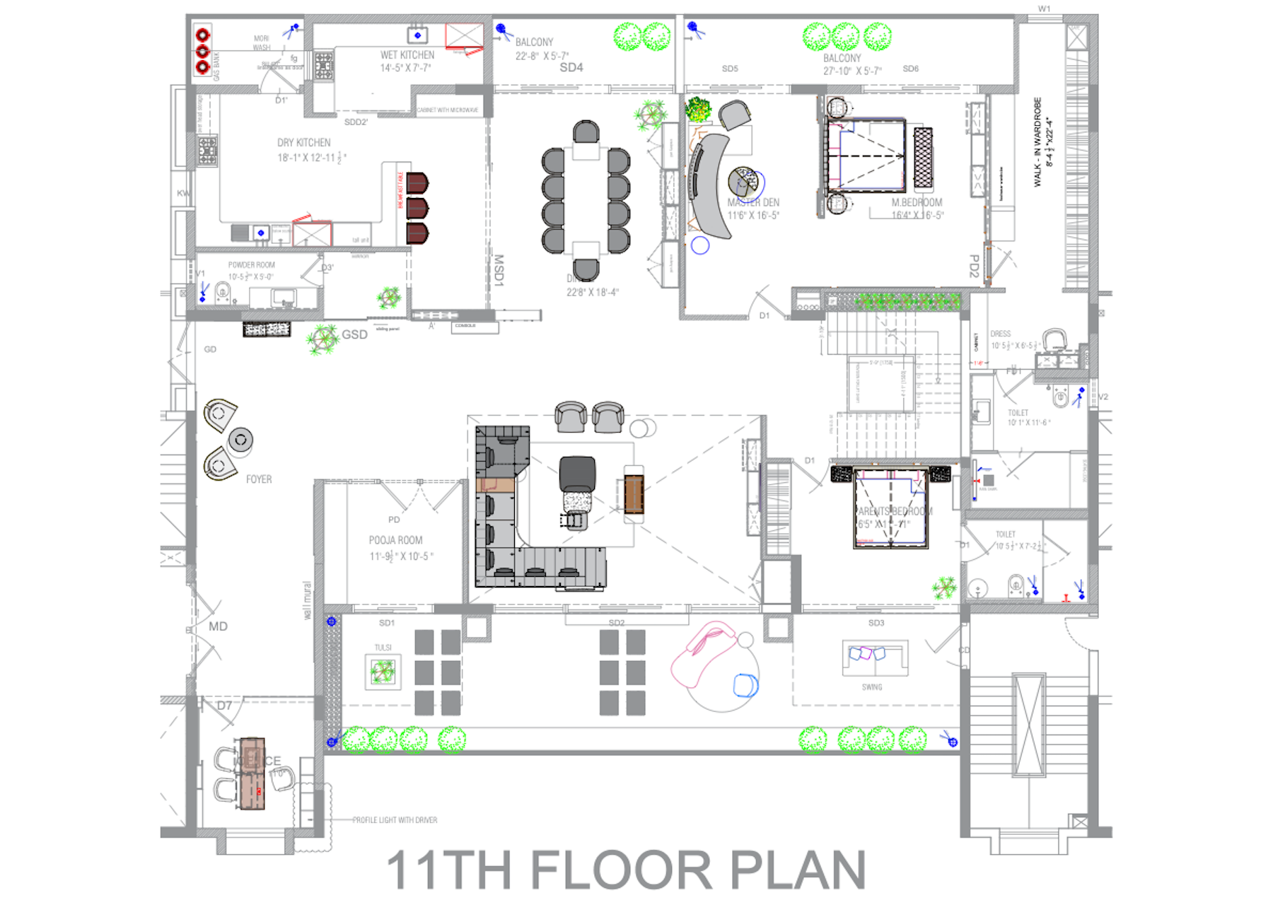 Luxury Home Furniture Layout by Maanavi Homes - Custom Furniture Manufacturer