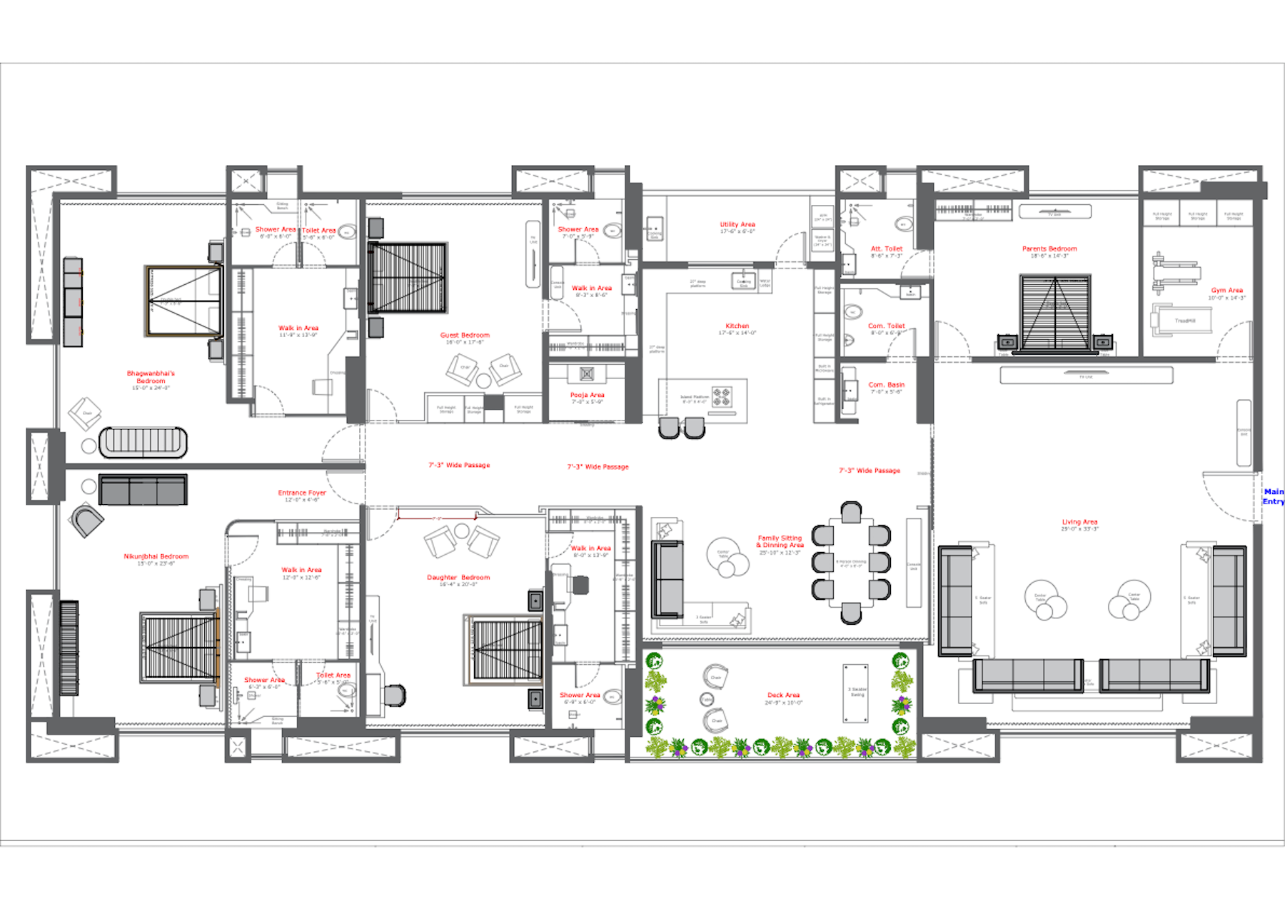 Custom Furniture Design Layout by Maanavi Homes